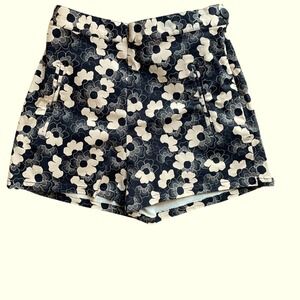 Anthropologie‎ Corey Lynn Calter XS Nico Floral High Waist Shorts Black Tan